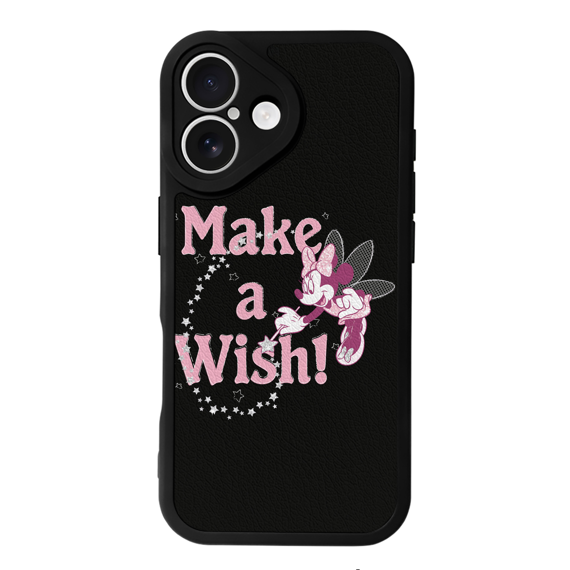 （画像用） ミッキーマウス Mickey Mouse 【iPhone 16シリーズ対応】シリコンスマホケース（レザー調） 材質：シリコン